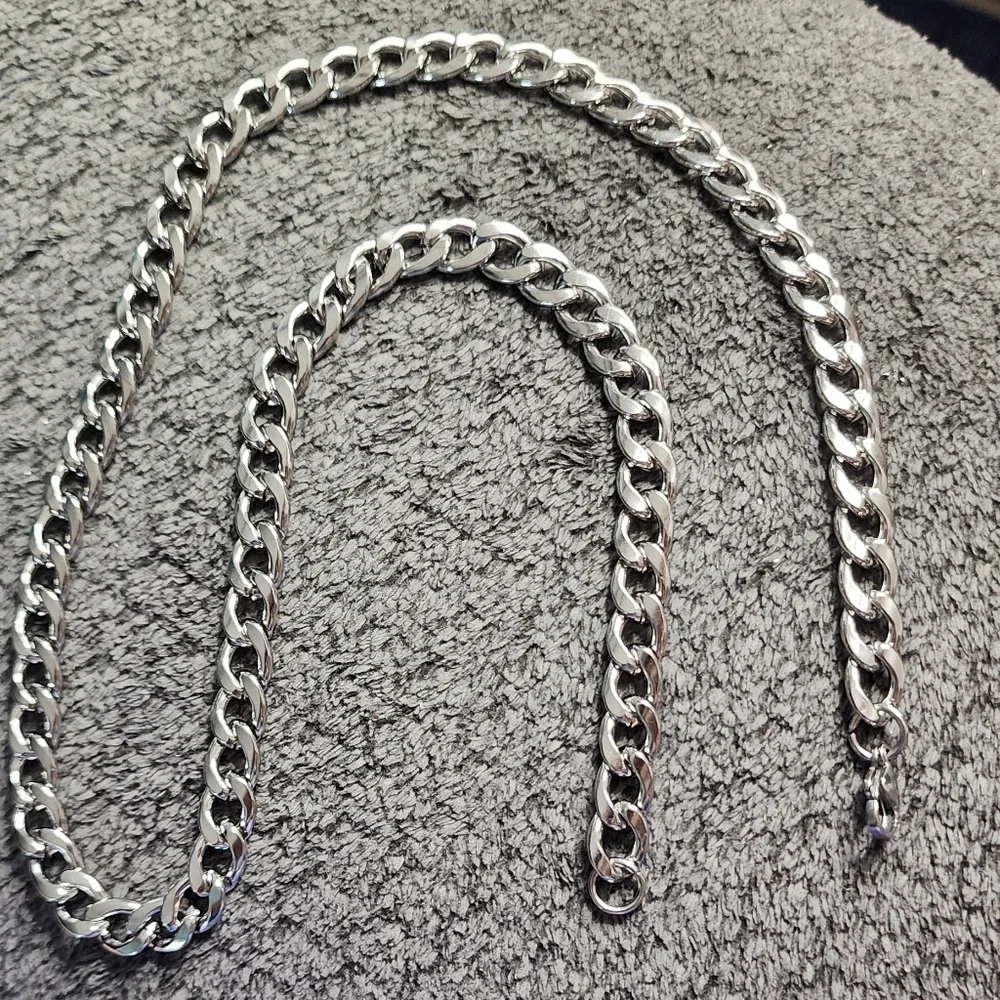 Men's Stainless Steel Curb Chain Necklace 7mm
